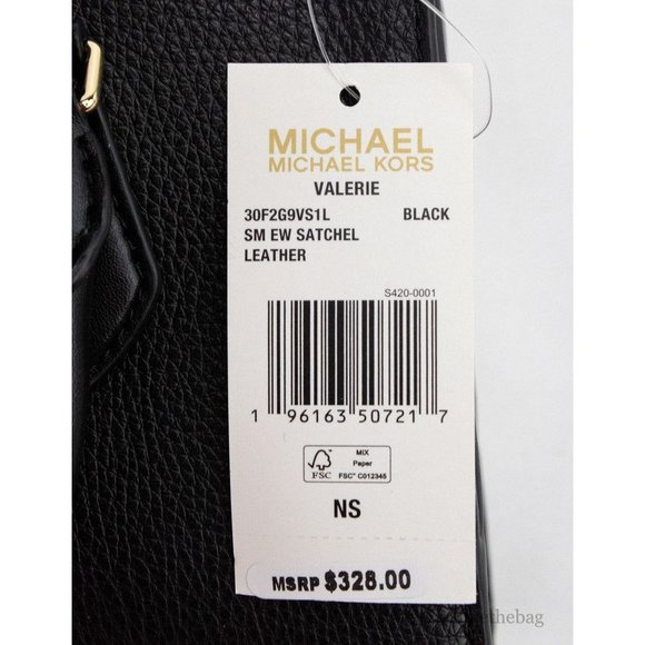 NEW Michael Kors Valerie Small East West Satchel Black Leather Crossbody Bag - Picture 6 of 12